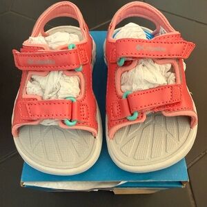 Columbia Kids' Coral Sandals with Aqua Accents